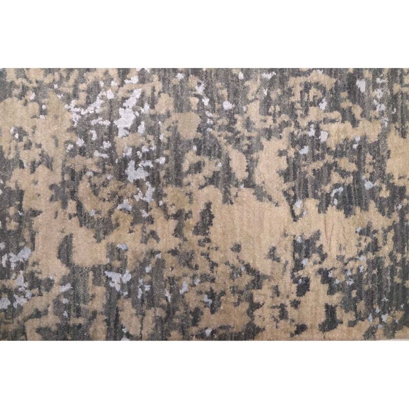 ECARPETGALLERY Hand-knotted Legacy Charcoal Silk, Wool Rug - 2'6 x 10'3