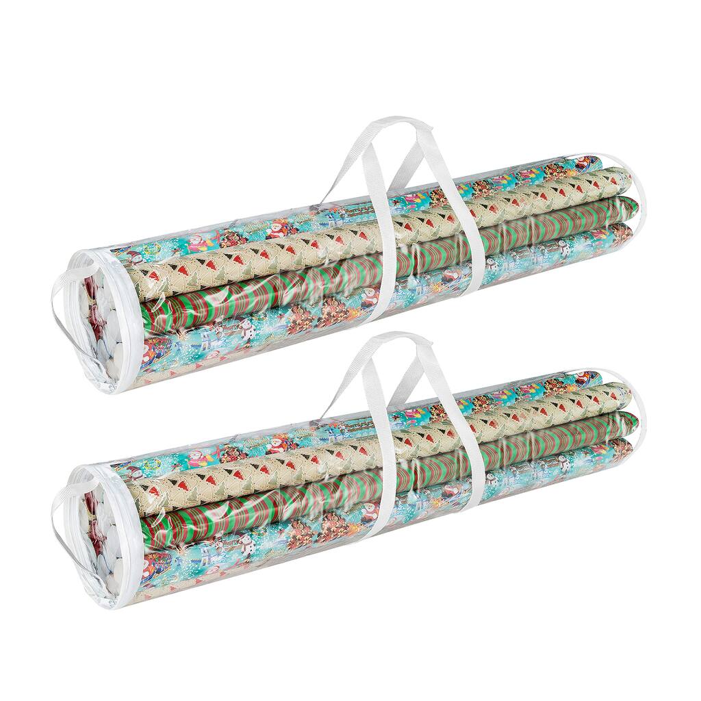 Elf Stor Wrapping Paper and Gift Wrap Storage Bag 40" Rolls 2 Pack