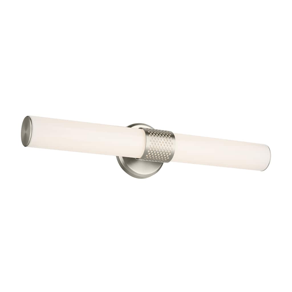 Kichler Lighting Sashi 24.25" Bath Bar Medium LED with White Glass in Brushed Nickel