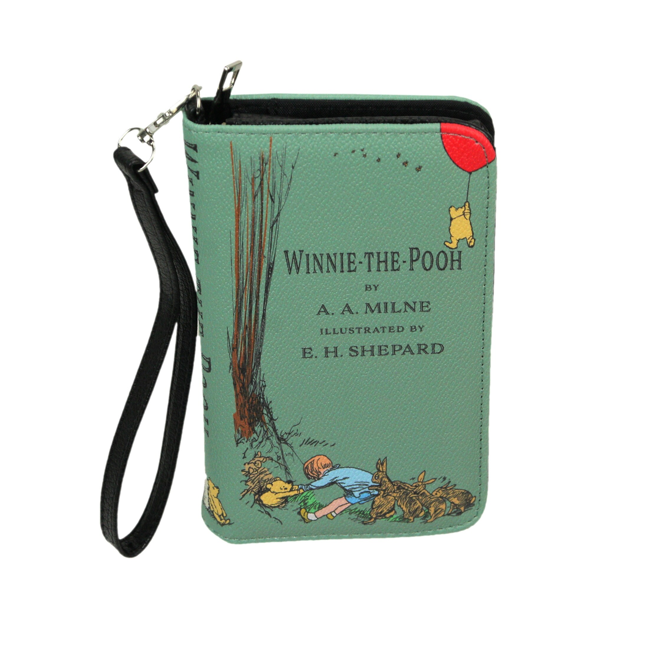 Sage Green Winnie The Pooh Wallet Id Holder And Coin Pouch 