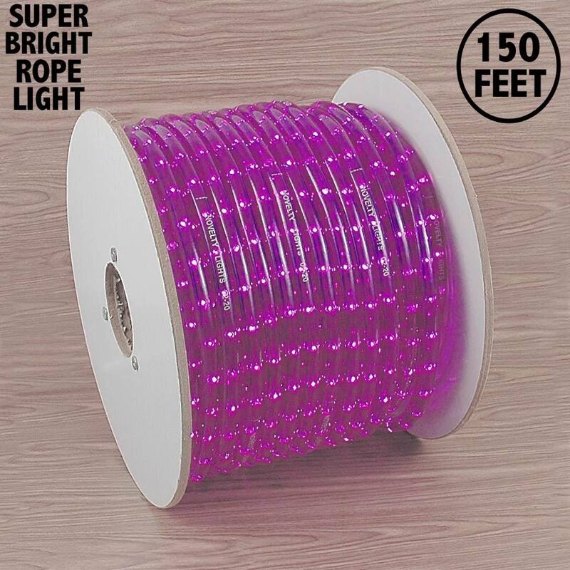 150 Foot Incandescent Rope Light Spool, 1/2" Diameter, 120 Volt - Purple
