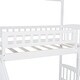 preview thumbnail 19 of 19, Twin Wood Loft Bed House Bed with Slide&Ladder&Guardrail&Roof, Large Underneath Play&Storage Area, Gray