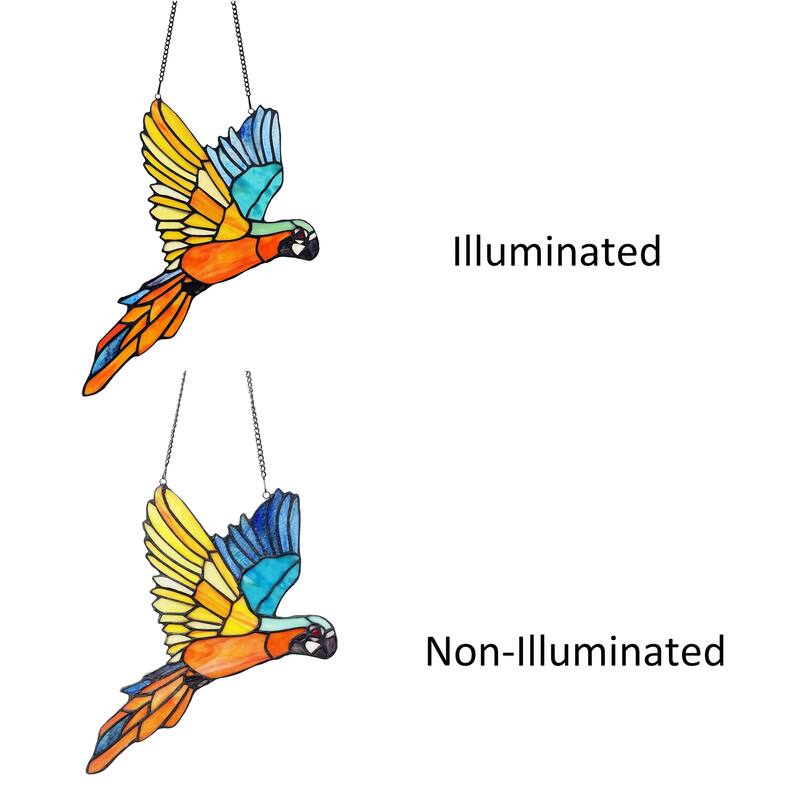 Macaw Parrott Widow Panel/ Suncatcher