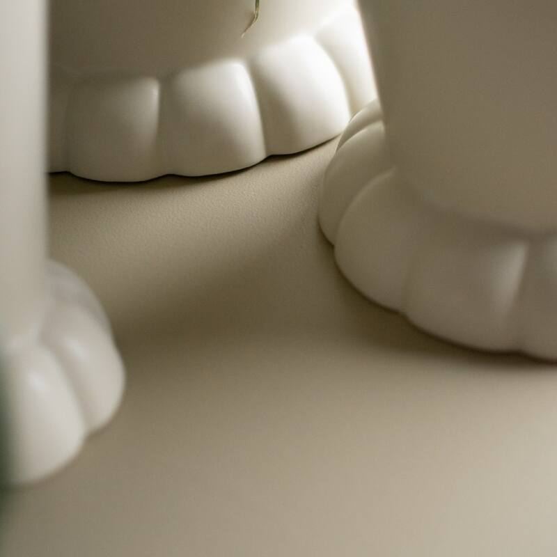 Large Matte Ceramic Flora Pot Vase - 11" - Cream