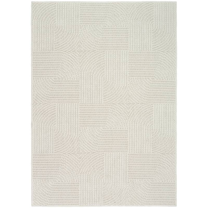 Nourison Textured Home Indoor only Geometric Area Rug - 5' 3" x 7' - Ivory