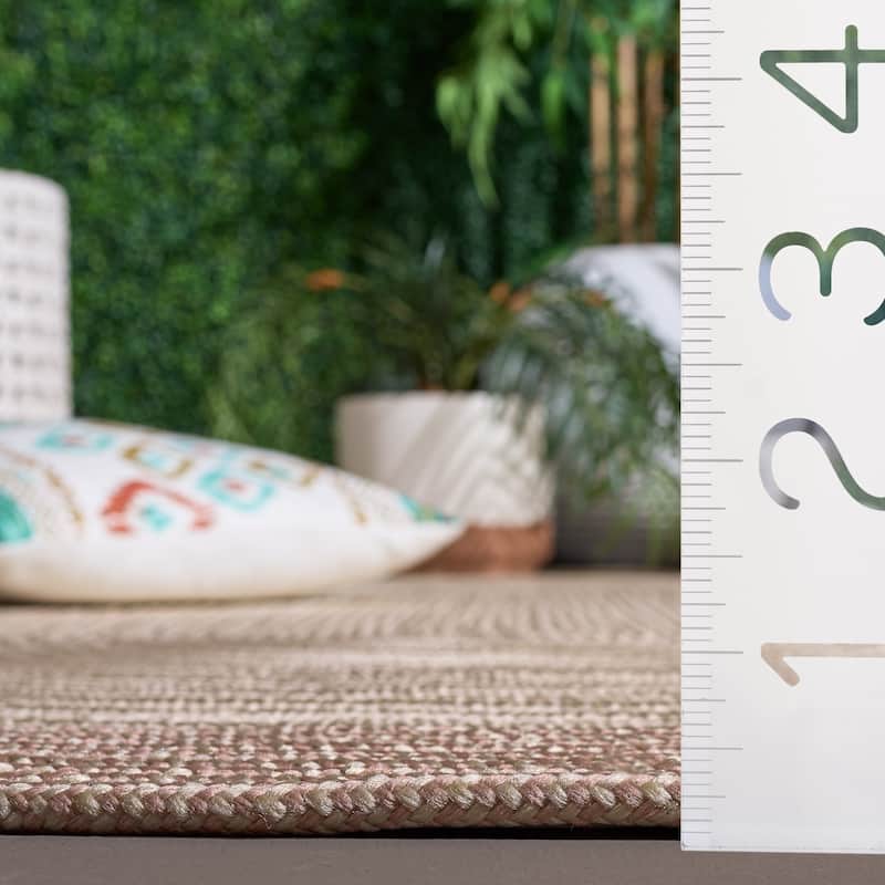 SAFAVIEH Handmade Braided Blodwen Washable Indoor/Outdoor Rug - Weather Resistant & Easy Cleaning