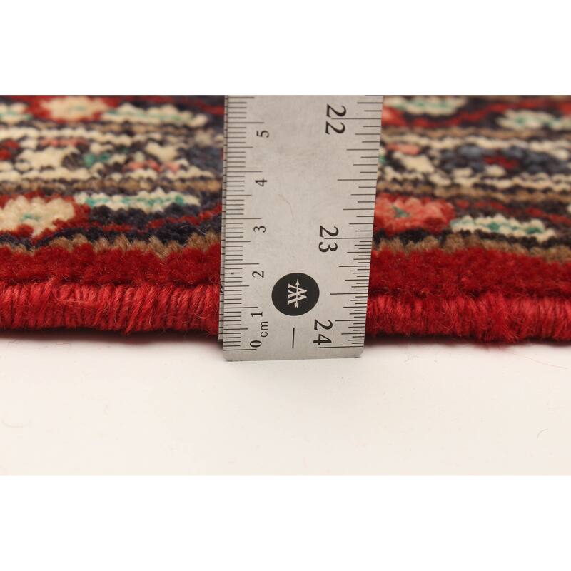 ECARPETGALLERY Hand-knotted Andelz Red Wool Rug - 3'6 x 9'6