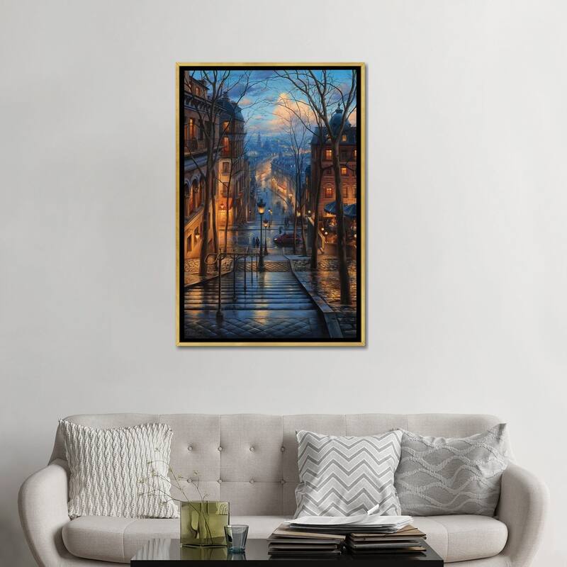 iCanvas "Montmartre Spring" by Evgeny Lushpin Framed Canvas Print