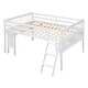 preview thumbnail 9 of 7, Full Size Solid Pine Wood Frame Loft Bed With Removable Desk and Cabinet