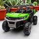 preview thumbnail 28 of 32, 24V Two-Seater Ride-On Dump Truck with Remote Control, 2x200W Motor, Dump Bed/Shovel, Bluetooth, MP3 for Kids 3-8 Green