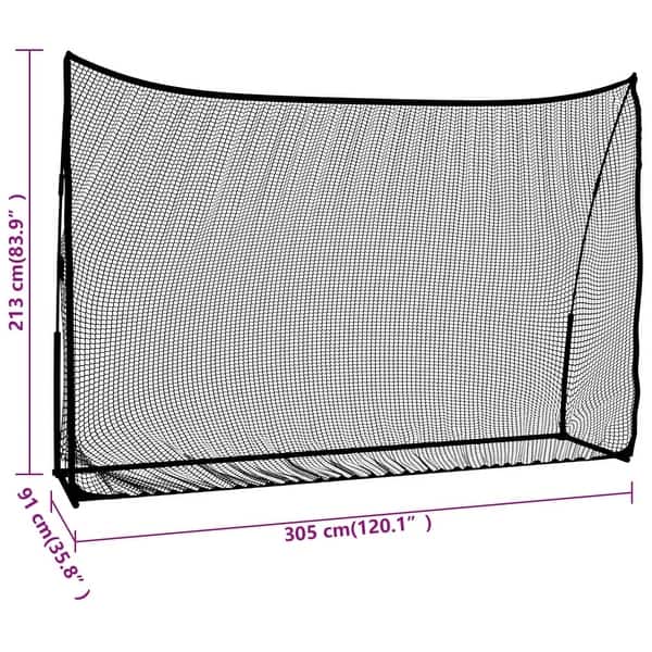 vidaXL Golf Practice Net Black and Red 120.1"x35.8"x83.9" Polyester