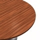 preview thumbnail 7 of 29, Verve 48" Modern Round Solid Wood Top Dining Table with Brushed Chrome Steel Pedestal Base for Kitchen & Dining Room