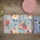 preview thumbnail 3 of 1, Reversible Wipe-clean Counterart Placemats Set of 4 - Spring Meadow