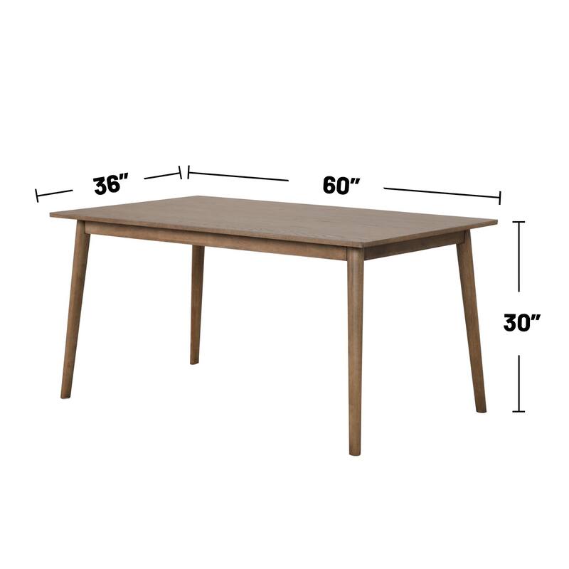Rectangular Wooden Dining Table with Tapered Legs