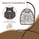 preview thumbnail 7 of 22, Stand Wicker Rattan Patio Basket Swing Egg Chair with C Type Bracket