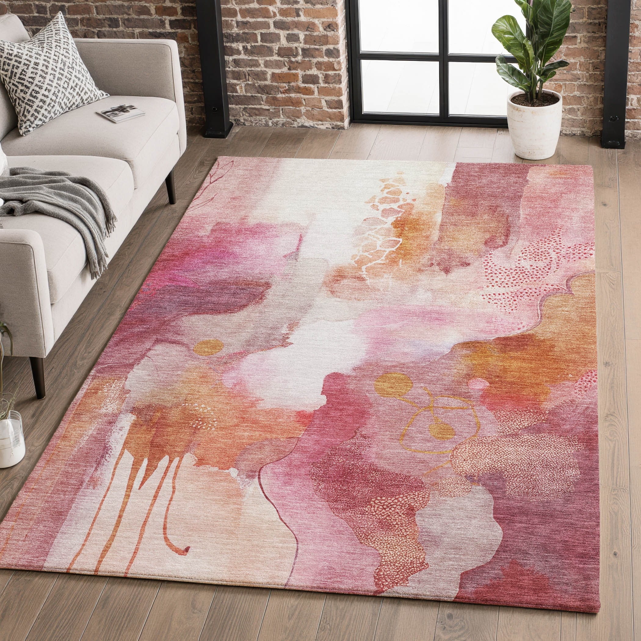 Premium Washable Super Soft Abstract Contemporary Mayfield Rug