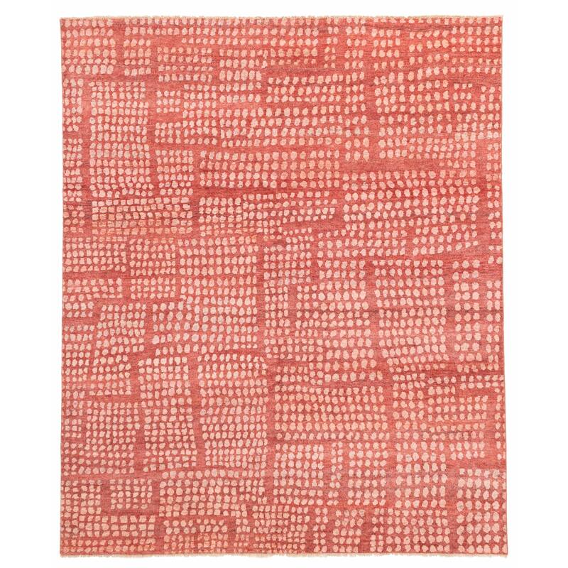 ECARPETGALLERY Hand-knotted Tangier Light Red Wool Rug - 8'2 x 9'9
