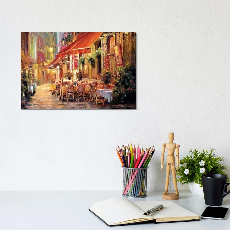 iCanvas "Cafe in Light" by Haixia Liu Canvas Print - 8x12x0.75