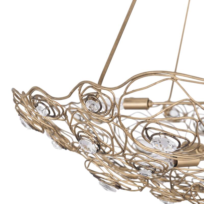 Varaluz Ethereal Rose Inverted Pendant Light - Havana Gold Ombre