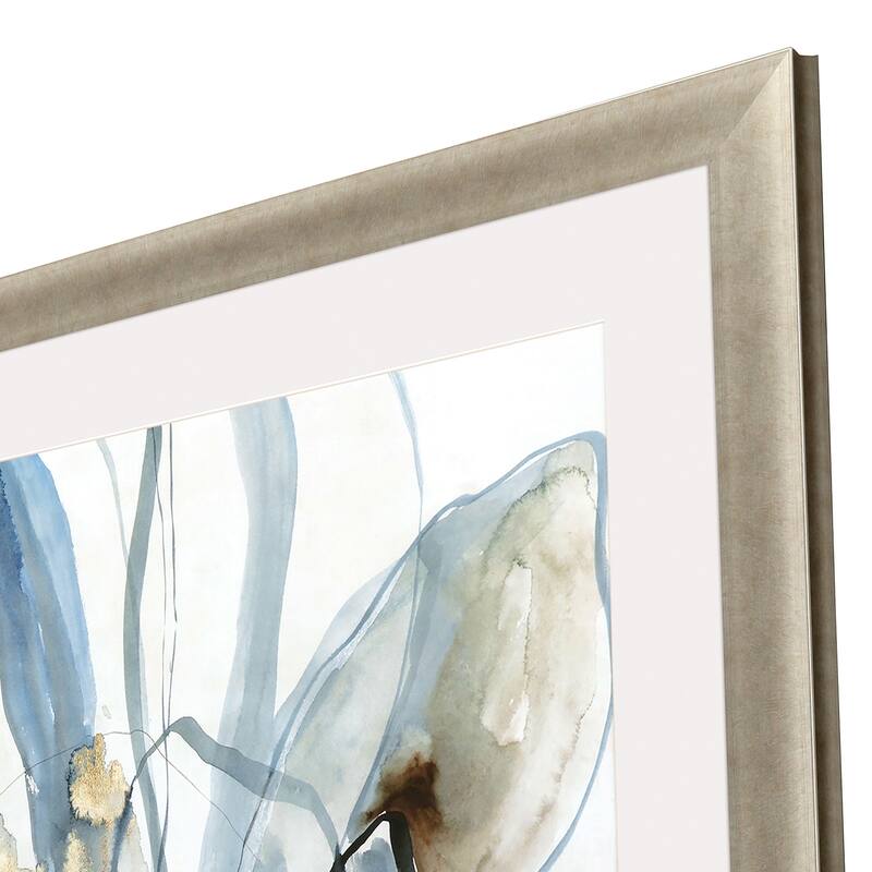 Refined II Framed Art Giclee Under Glass - Blue