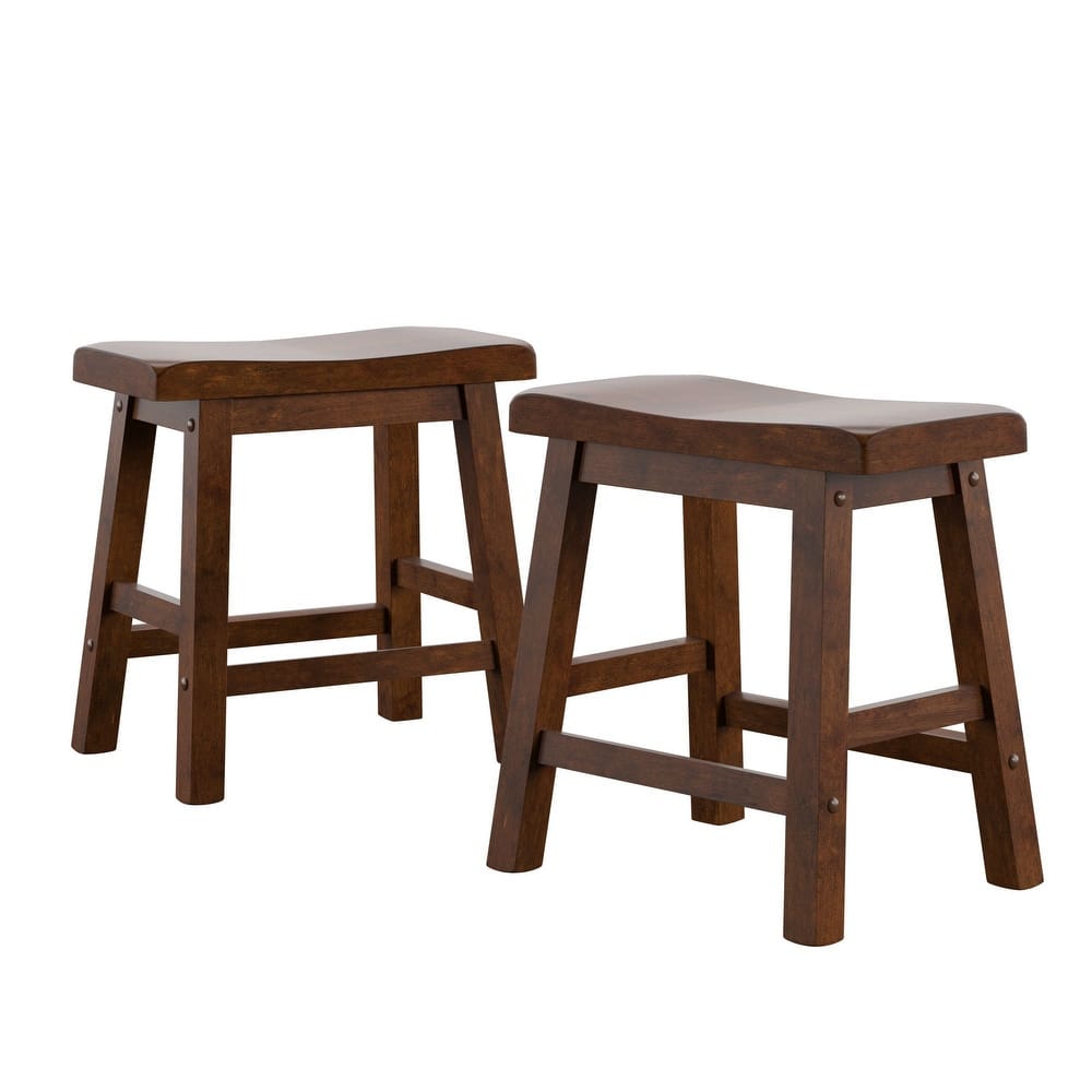 Salvador 18-in. Backless Saddle-seat Stools (Set of 2) by iNSPIRE Q Bold - Stool