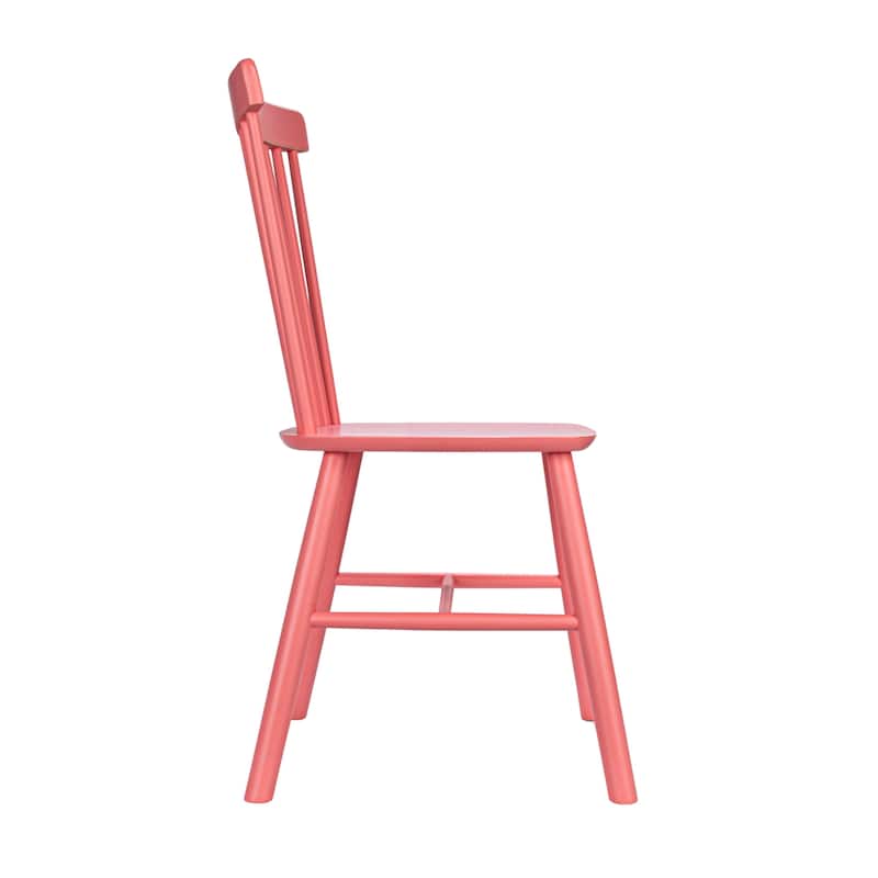 Rubberwood Dining Chairs with Slatted Back - 19.5"L x 19.5"W x 36.0"H