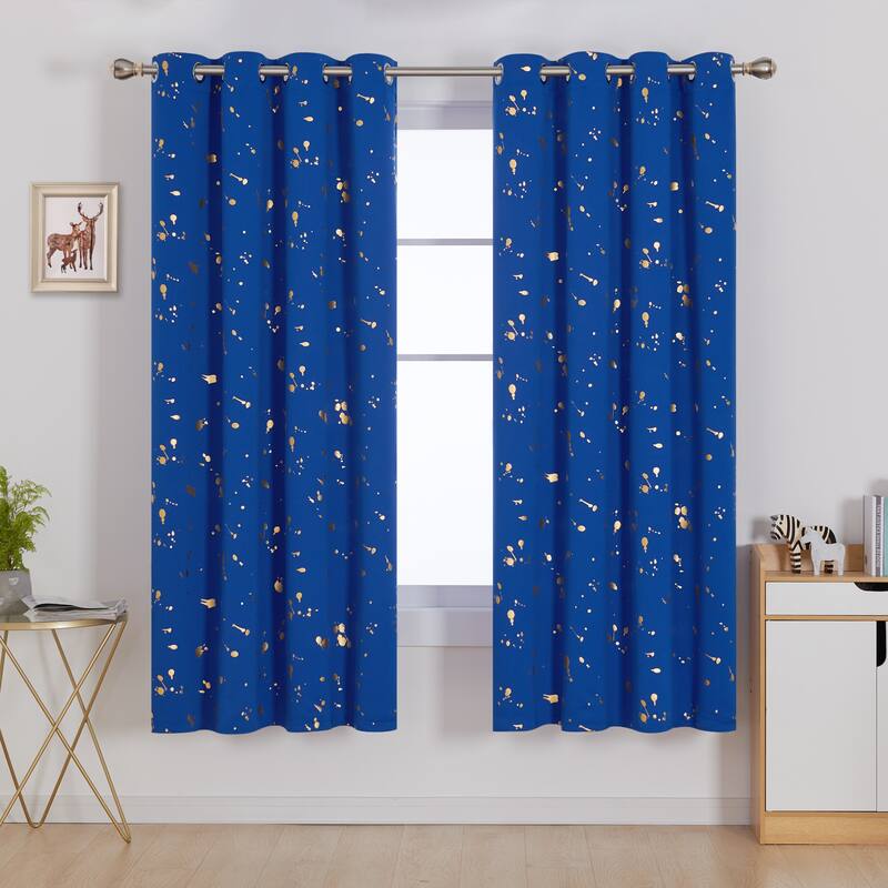 Deconovo Gold Spot Curtain Panel Pair (2 Panel)