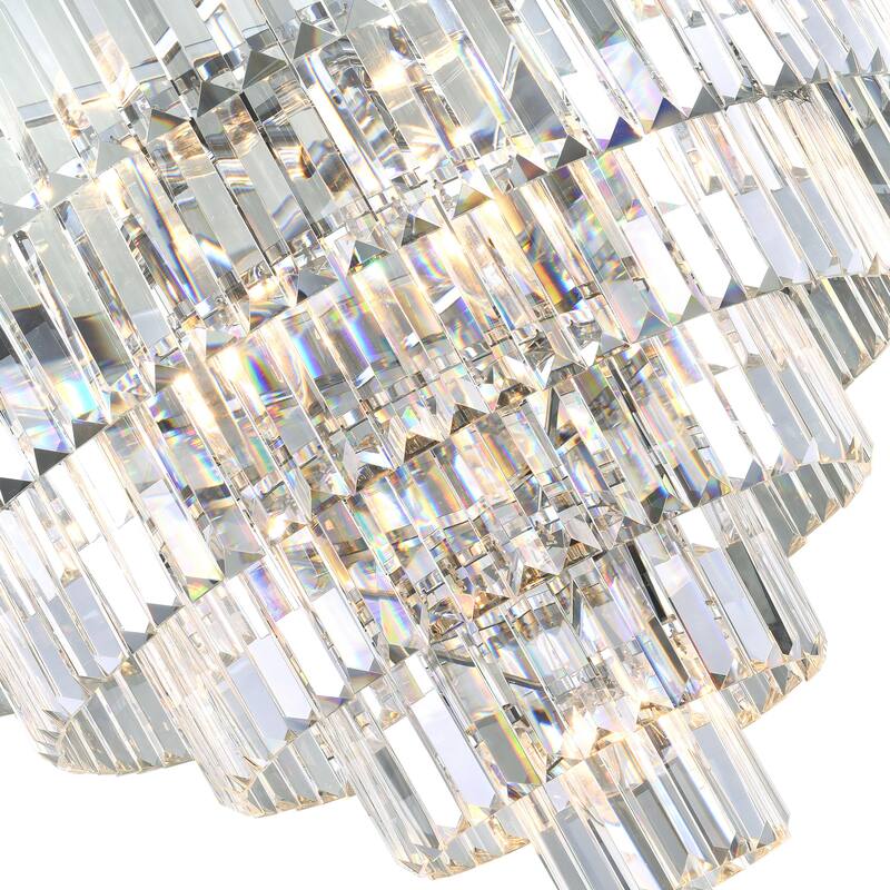 Weiss 15 Light Down Chandelier With Chrome Finish