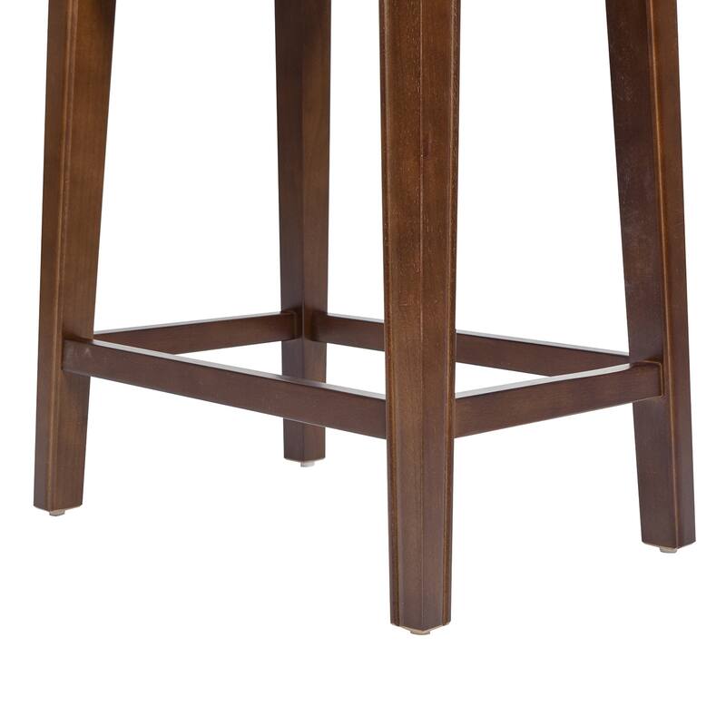 Barlow 24.5" Backless Top Grain Leather Counter Height Bar Stool