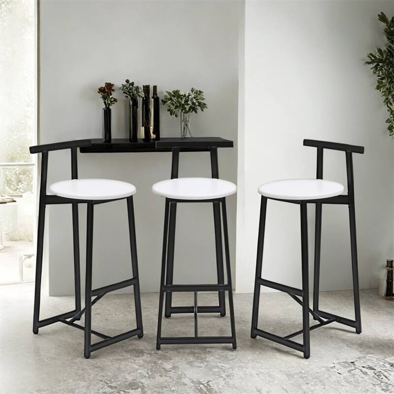 Bar Stool,Counter Height Barstools w/Back Armless Dining Chairs,3 PCS