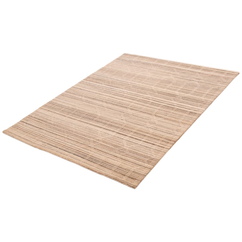 ECARPETGALLERY Hand Loomed Kashkuli Gabbeh Ivory Wool Rug - 5'7 x 7'9