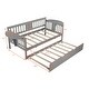 preview thumbnail 4 of 72, Elegant Design Daybed with Trundle Bed, Wooden Sofa Bed for Bedroom Living Room, Wood Platform Bed Frame for Kids Teens Guests