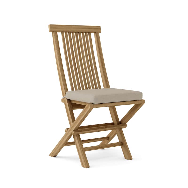 Bristol Teak Outdoor Dining Chair - Foldable (Set of 2) - N/A