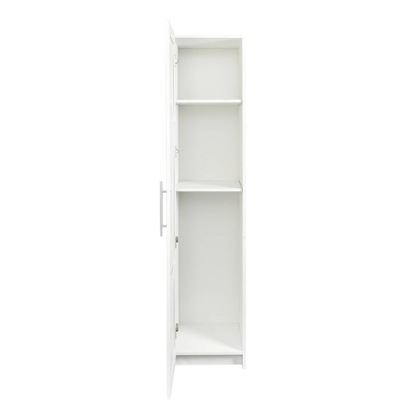 Stackable Wall Mounted Storage Cabinet, 15.75" D x 15.75" W x 70.87" H, White