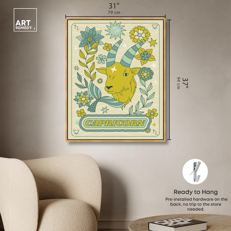 Capricorn Stars Card Canvas by Art Remedy