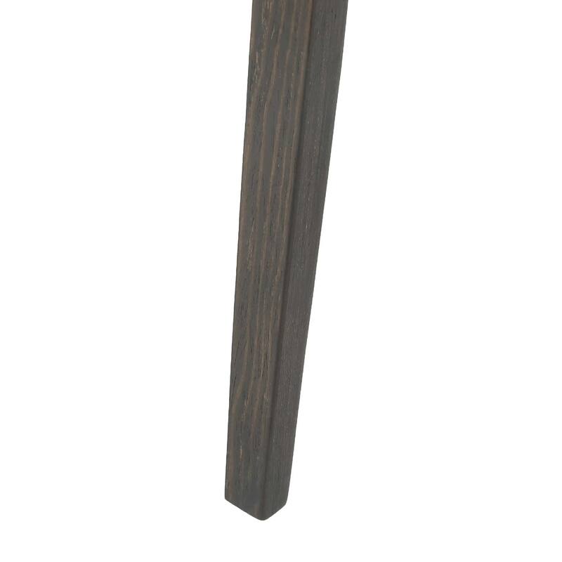 Clivo Leather Dining Chair with Open-Back and Poplar Wood Legs for Kitchen or Dining Room Set of 2