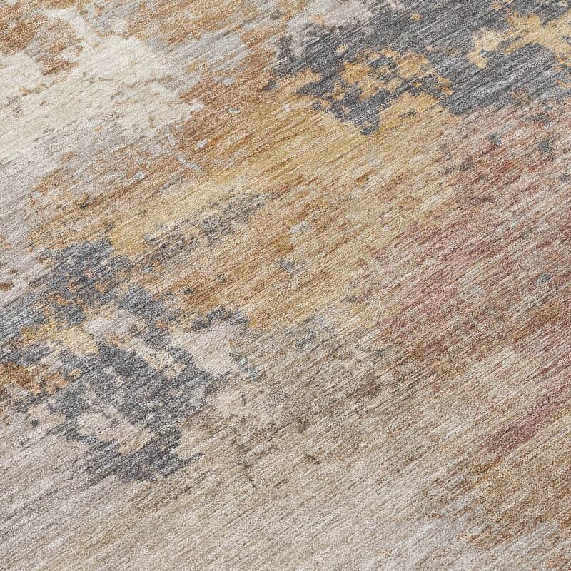 Machine Washable Indoor/ Outdoor Modern Contemporary Chantille Rug