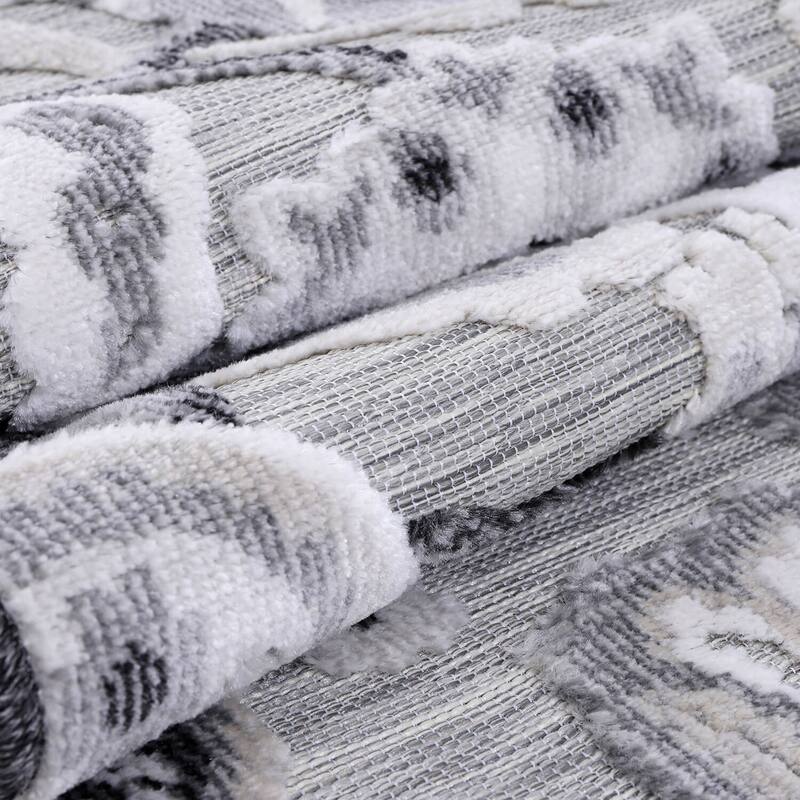 VILLADECOR Spread Indoor Outdoor Area Rug Low High Pile Rugs For Patio