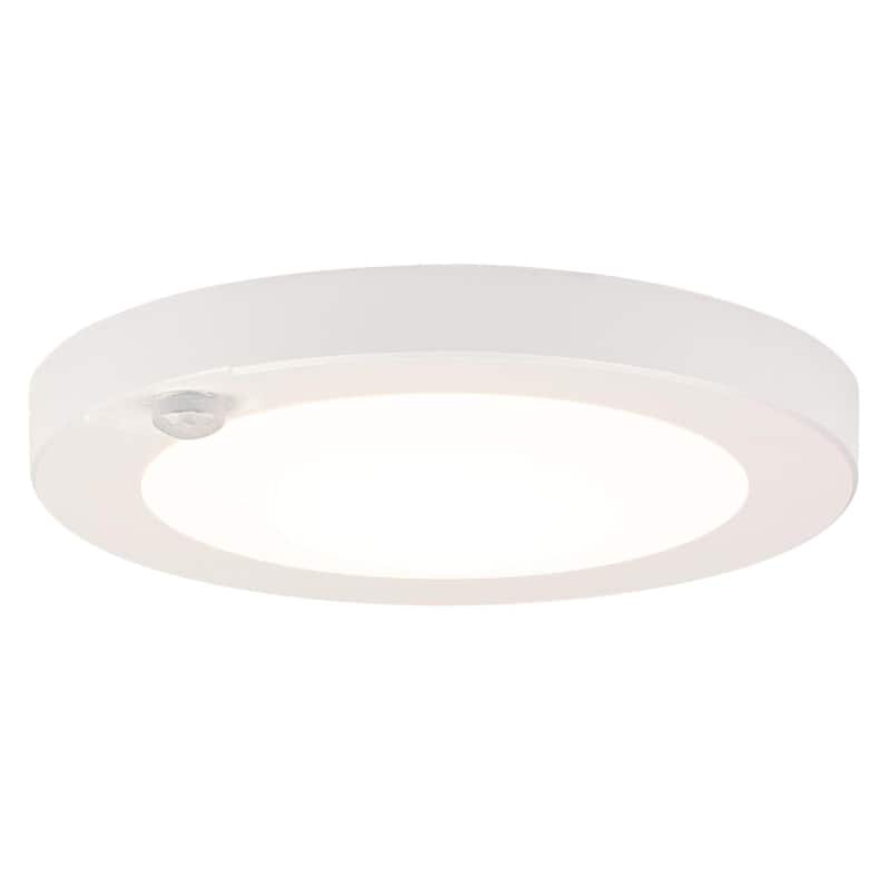 Westinghouse Lighting 6-Inch 7-Watt LED Indoor Flush Mount Ceiling Fixture with Motion Sensor - 4000K - White