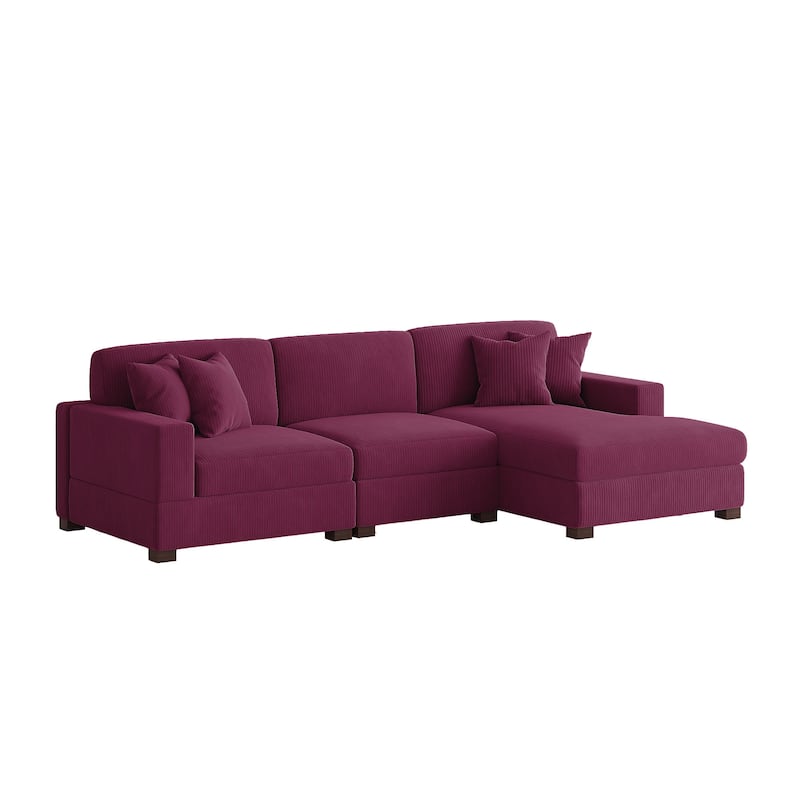 Oversized L-shaped Modular Sectional Sofa with Chaise Lounge