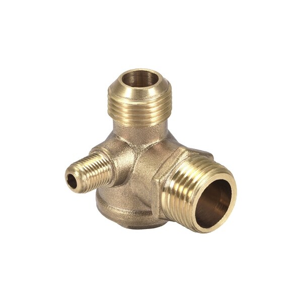 Air Compressor Replacement Parts Male Threaded Gold Tone Brass Check Valve 