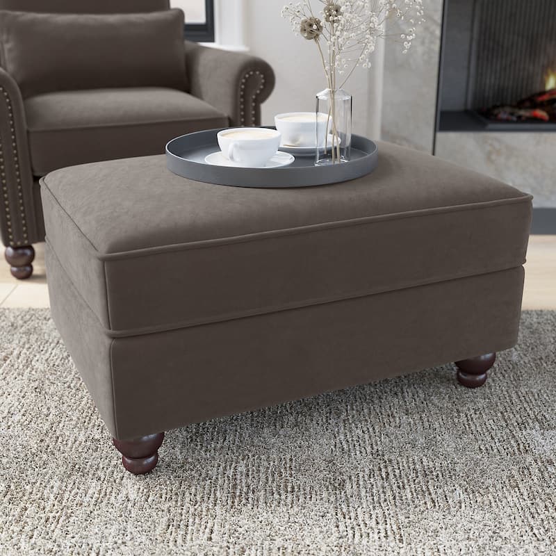 Bush Furniture Coventry Large Upholstered Storage Ottoman