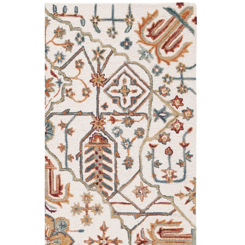 SAFAVIEH Handmade Heritage Snjolaug Floral Wool Rug