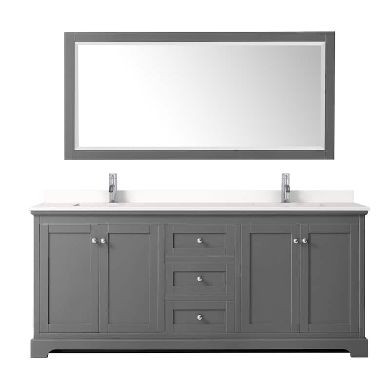 Wyndham Collection WCV232380D-QTZ-UNSM70 Avery 80" Free Standing