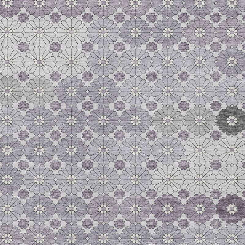 HomeRoots Floral Modern Rectangle Outdoor Rug