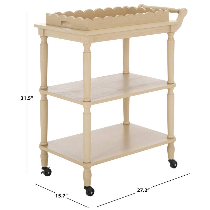 SAFAVIEH Haven 3-Tier Kitchen Dining Cart - 27"W x 16"D x 32"H