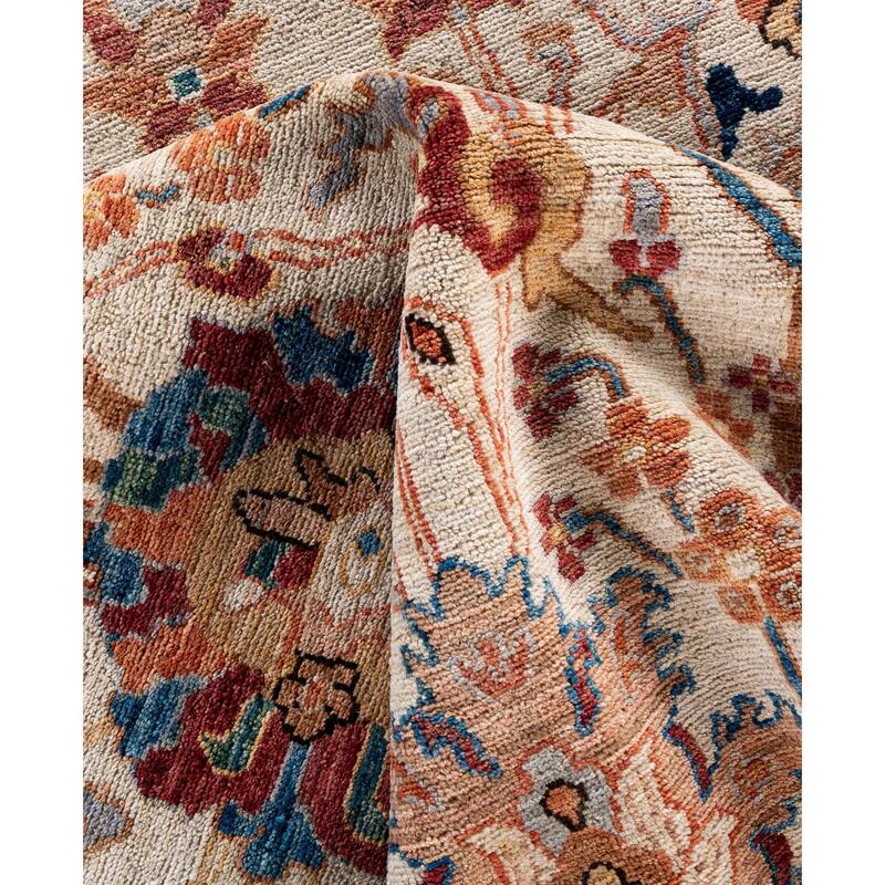 Serapi One-of-a-Kind Hand-Knotted Area Rug - Ivory - 8' 10" x 11' 9"