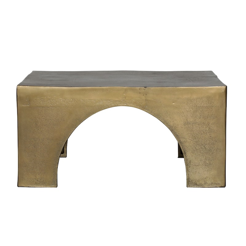 Meridian Aluminum Coffee Table, Brass