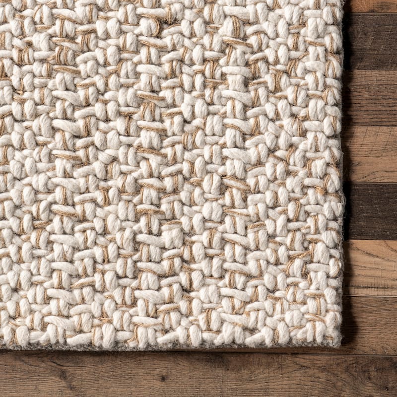 Nuloom Enida Casual Farmhouse Wool Blend Area Rug