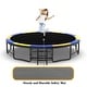 preview thumbnail 3 of 11, 16ft Blue Round Outdoor Trampoline with Enclosure Net